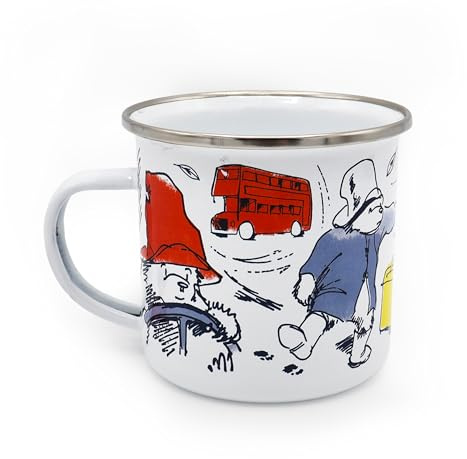 Robert Frederick Paddington Enamel Mug | Classic Bear Design | 320ml Durable Camping Mug | Dishwasher Safe Gift for Paddington Bear Fans