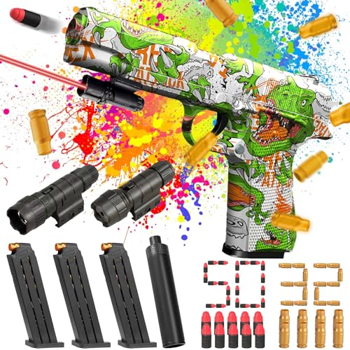 Spielzeug Pistole Wüstenadler Mit Platzpatronen, Knall Munition, Schaumstoff Geschoss und Zielscheibe für Nerf