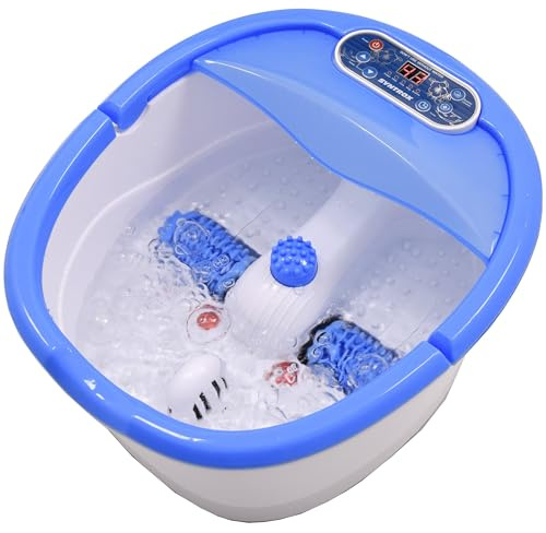 Syntrox Germany Fußsprudelbad mit Massage Sparkle | Fußmassagebad | Fußmassagegerät, 7 in 1, mit Rotlicht und Massagefunktion, 450 Watt, Entspannung für die Füße