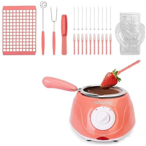 Yuattory - Tarro de chocolate eléctrico para derretir el chocolate con molde de bricolaje y accesorios para caramelos, leche, queso, enchufe de la UE B