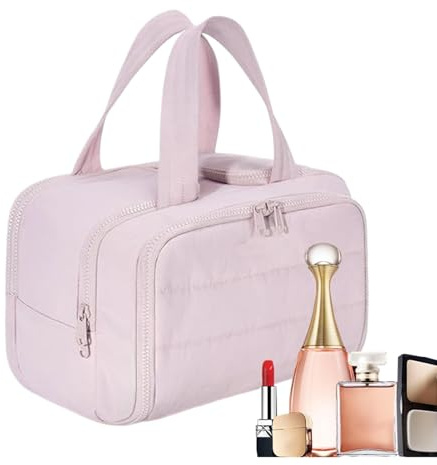 Borsa da viaggio da donna, borsa da viaggio leggera, borsa per cosmetici, borsa da viaggio per shampoo, borse da donna per viaggi, borsa da toilette con ampia apertura, borsa da toilette portatile da