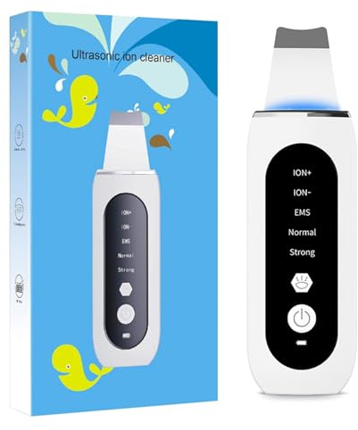 FunnAura Pore Scraper, Skin Scrubber, Ultrasonic Face Cleaner Tool Nose Blackhead Spatula