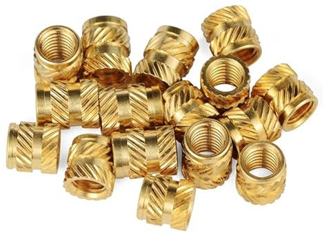 Tuercas moleteadas de latón Tuercas de inserción termoselladas M3 con rosca hembra de latón moleteado, piezas incrustadas en agujeros, impresión 3D (50 unidades)(M3x5x5 (50Pcs))