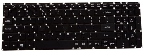 AMSLSIU Laptop Tastaturen Professionelles Eingabegerät Praktisches Tastatur Ersatzgerät mit Hintergrundbeleuchtung für Aspire 3 A315 21