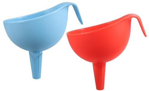 IWOWHERO 2piezas Embudo De Plástico Portátil y Embudo Para Aceite y Líquidos De Decantador