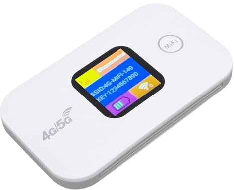 VBESTLIFE Tragbares Mobiles WLAN, 4G 5G Hochgeschwindigkeit 300 Mbit/S LTE Internet Hotspot -Gerät, Unterstützung Bis zu 10 Benutzer, SIM -Karte, für Trave Camping