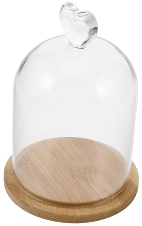 VALICLUD Cloche Verre Transparent avec Base pour Fleurs Décorations et Souvenirs Présentoir Élégant pour Intérieur