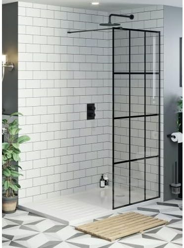 2 x Metro Tile Shower Panels 1m x 2400mm x 10mm Easy to Install PVC Made Wet Wall Panels