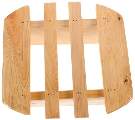 WOONEKY Portable Wooden Footrest Stool for Bathtub and Sauna Smooth Finish Footstool for Relaxation at Home Lightweight Step Stool for Elderly and Adults for Living Bedroom and Spa Use