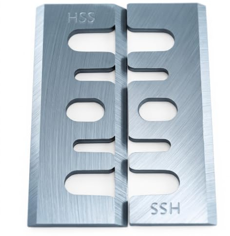 Jelquix 2 Stück Elektrische Hobelmesser, Schnellarbeitsstahlmesser, Nachschärfbare Messer mit Hoher Härte, Verschleißfestigkeit, Ideal für P20ST P20SF P20SB P20A FP20SA FP20A F20A