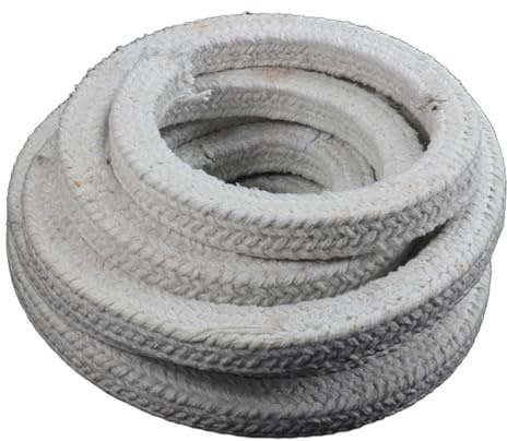 Corde d'étanchéité plate en fibre de céramique résistante aux hautes températures pour porte de cheminée de poêle (10 mm)