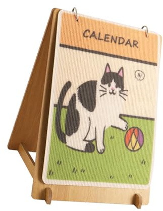 KAHDGSS Rascador Fácil para Gatos con Diseño De Calendario Cubierta De Tela Decoración para Sala De Estar Juguete De Escritorio