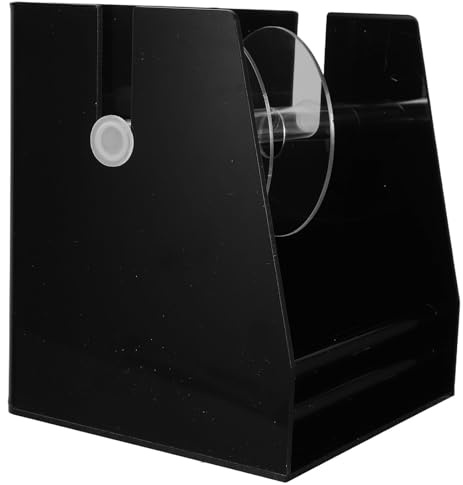 MOTHNUR Distributore Manuale di Adesivi in Acrilico con 3 Scomparti, Porta Rotolo di Etichette Compatto per Ufficio e Casa, Organizzatore da Scrivania Versatile e Salvaspazio