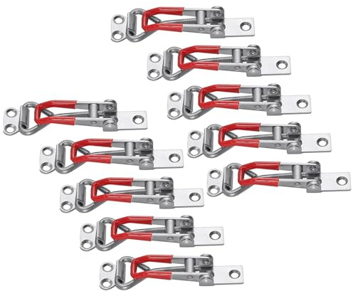 Pull Latches, Set of 10, Quick Release Adjustable, Heavy Duty Turnbuckles for Cabinets, for Chicken Coop, Boat, Motorhome, Door, Cupboard, Box, Freezer