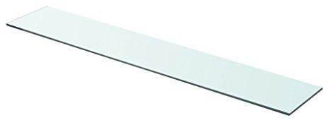 Festnight Glas Ersatzteile Regalboden 8 mm Glas Glasboden Einlegeboden Tragf?higkeit bis 15 kg Transparent 90 x 15 cm