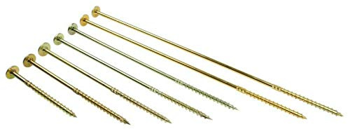 DMX – konstruktionsskruvar träskruvar tallrikshuvudsskruvar spånskivskruvar snickarskruvar med tallrikshuvud torxhuvud – CT – 5 mm – Torx – galvaniserad zink – 5 x 60 (200 st./förpackning)