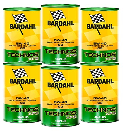 Bardahl 350040 - 6 Litri, Olio Motore per Auto, Technos XFS C3 5W40, Massimizza le Prestazioni del Motore, 100% Sintetico