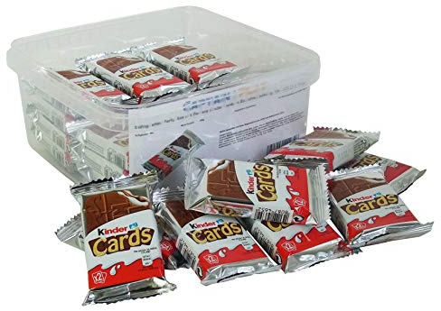 Süßigkeiten Party Box mit Ferrero Kinder Cards in Einzelverpackung, 1er Pack (1 x 768g)