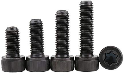 BOZONLI Torx Zylinderschrauben mit Innensechskant aus Kohlenstoffstahl, Zylinderkopfschrauben,chwarz, M8×20mm,5 Stück
