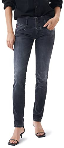 Sås Mystery Push Up Slim Jeans Mörka, Svart, 30