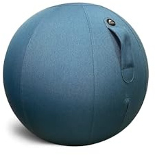 Alba - MHBall B – Polyvinylchlorid – robust und bruchsicher – ergonomischer Sitzball für Büro – Entenblau