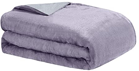 Dreamlab - Manta Reversible con Peso de Amatista y Cristal de Cuarzo con Cubierta extraíble, 15 Libras, Lavanda