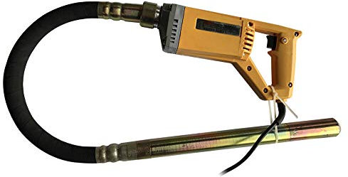 Vibrador de hormigón eléctrico, 850 W, 35 mm, profesional, industrial, compactador de hormigón, con una sola mano, 1,0 m, para instalaciones de hormigón como carreteras, túneles y puentes