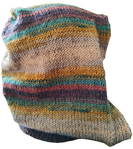 Wollschal Loop Scoodie mit Kapuze Schal handgestrickt Farbverlauf Schlauchschal Loopschal Rundschal Schlauchtuch gestrickt