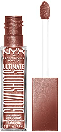 NYX Professional Makeup Flüssiger Lidschatten, 12 Stunden haltbar, Nicht flockend & kein Fallout, Mit Vitamin C, Ultimate Glow Shots, Mango Moment