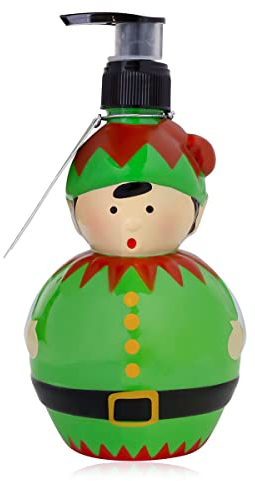 Accentra Believe in Yourself - Distributeur de Savon Liquide - 310 ML - en Forme d'elfe - Parfum Pomme de Canneberge - Rechargeable - Vert