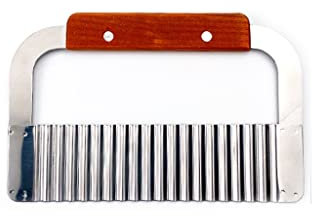 Kartoffelschneider Kartoffelwellenmesser Edelstahl Wolf Zahnmesser Haushaltsküche Französisch Pommes Messer Kartoffelschneider Kartoffelschnitt Fancy Wellated Messer Pommesschneider (Size : A)