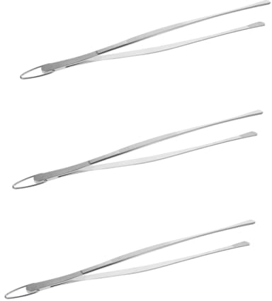 Alipis 3pièces Longues Pince à Épiler Acier Ustensile De Cuisine Pour Bbq Et Avec Pour Manipuler Aliments Et Retirer Arêtes De Poisson