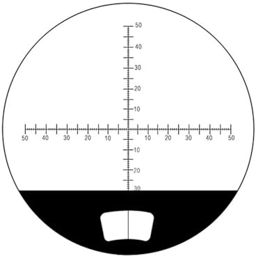 Mikroskop-Zubehör Teleskop-Okular, Mikrometer, Absehenskala, Durchmesser 22 mm, for Fernglas, Monokular, DIV 0,1 mm, Mikroskop-Zubehör