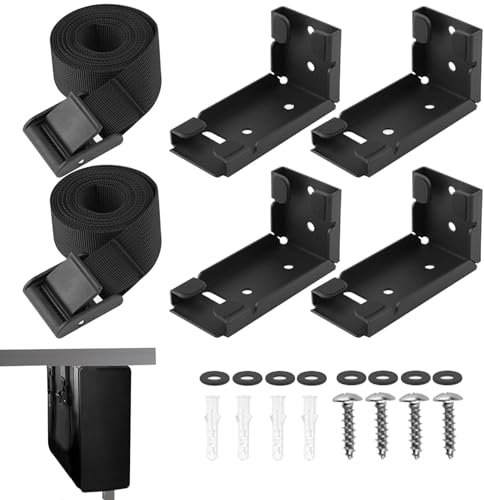 Support CPU sous bureau – Support pour unité centrale, support pour ordinateur de bureau | Support de montage sous le bureau, mur d'ordinateur et sous le comptoir, support pour installation suspendue