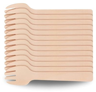 4 Mini Wooden Sporks/Compostable Birchwood - Pack of 200ct
