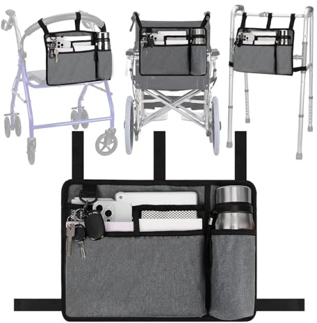 Rollstuhltasche Hinten Wasserdicht Taschen Für Rollstühle Oxford-Stoff Rollstuhl Rucksack Aufbewahrungstasche Für Rollstuhl Aufbewahrungsbeutel Für Rollstuhl, Rollator Tragezubehör