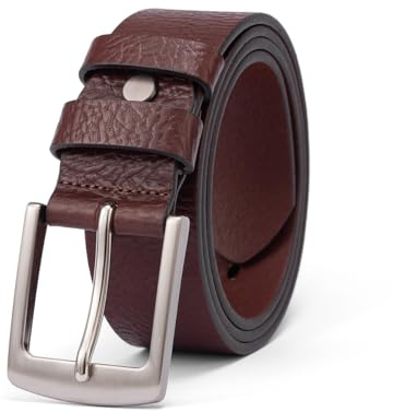 TEAMMAO Gürtel Herren Vollledergürtel 38mm Breit Schwarz Braun Jeansgürtel Leder Männer Ledergürtel Kürzbar Casual Belt mit Geschenkbox.