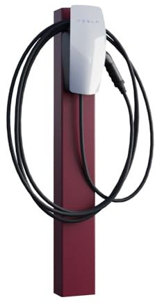 Tesla VoltStand Colonne de charge avec ancrage au sol Rouge