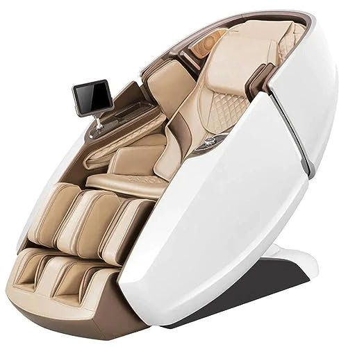 Aspria 4D Massagesessel, Raumkapsel-Massagestuhl für Ganzkörper-Entspannungsmassage mit Aromatherapie, Wärmetherapie, 8-Zoll-Tablet-Steuerung, für Zuhause, Hotels, Salons, Büros (Weiß)