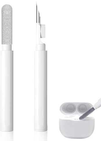 MEXRUMI Kit De Nettoyage Pour Airpods Oreillettes/Earbuds Android, Kit De Nettoyage Multifonctions Pour Airpods Oreillettes Bluetooth Boîte De Chargement Clavier-Caméra Nettoyeur De Poussière(Blanc)