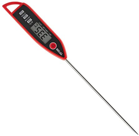 Digitales Bratenthermometer Fleischthermometer Thermometer -50°C - 300°C Kochen Küchenthermometer Grillthermometer Mit Langer Sonde, LED-Display Für Braten, Kochen, Grillen/BBQ, Backen, Baby-Ernährung