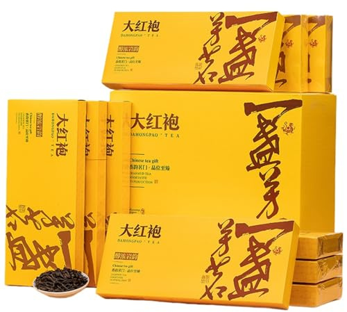 Premium Dahongpao Té -Té Oolong- Regalo De Té Chino- Bolsitas De Té Envueltas Individualmente (500G (50g * 10 cajas))
