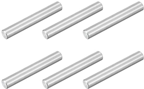 QUARKZMAN 6 Stück M8 x 50mm 304 Edelstahl Zylinderstift, Zylinderstifte für Türen Fenster Holzprodukte Doppelbetten Regale Schranktrennwände Schaftbefestigungen Industrie, Silber