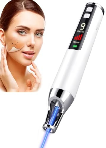 BolíGrafo Para Eliminar Lunares, Dispositivo De Plasma Con Picosegundos,BolíGrafo Para Eliminar Verrugas,9 Modos Y 5 Niveles,Para Verrugas,Pecas,Nevos,Manchas Oscuras Y PequeñOs Tatuajes,Luz Azul
