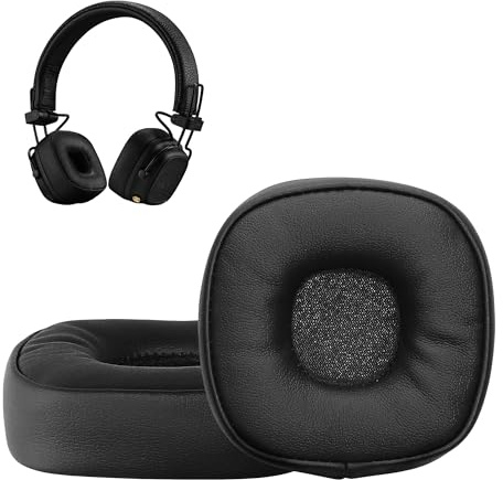 kwmobile Öronkuddar kompatibla med Marshall Major V/Major 5 Earpads – 2 x ersättning för hörlurar – svart