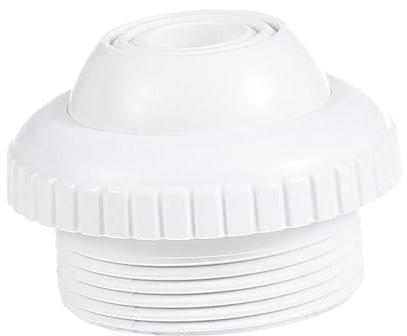 PartyKindom Pool Inlet Nozzle Pvc Eyeball Jet for Spa and Swimming Pool, Adjustable Direction, Flow Control, White Replacement Fitting for Water Return