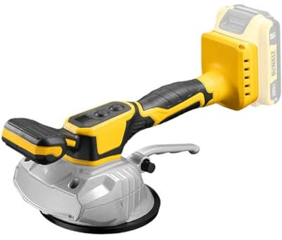 Machine de pose de carrelage, nivellement par vibration réglable à 8 vitesses, vibrateur de sol, outil de nivellement for batterie(Giallo)