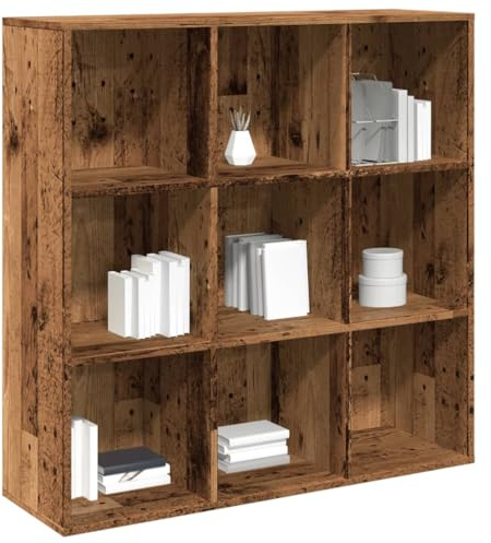 LLEZKBR Étagères, bibliothèques et étagères debout - Armoire à livres en bois ancien 98 x 29 x 97,5 cm