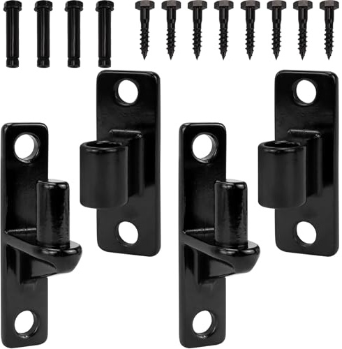 2 Pairs Heavy Duty Gate Hinges, 304 Stainless Steel Wall Mount Gate Hinge with Screws and Bolts for Wooden Fence, Shed, Barn Door, Garden Gate, Outdoor & Indoor