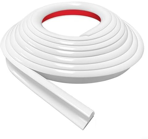 GANCEI 5M PVC RV Greenhouse Guttering J Shape Drip Rail Waterproof Roof Strip For Caravan Trailer 1/2 Inch Height White
